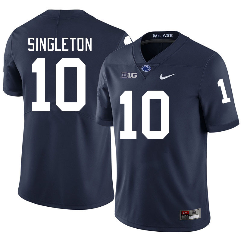 Penn State Nittany Lions #10 Nicholas Singleton College Football Jerseys Stitched Sale-Navy